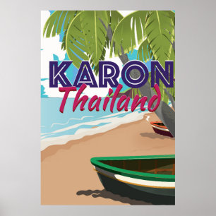 Karon thailand cartoon reisposter. poster