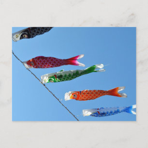 Karp vaandels (koinobori): Japan Briefkaart