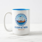 Karpathos, Griekenland Grieks scheepsontwerp Tweekleurige Koffiemok (Links)