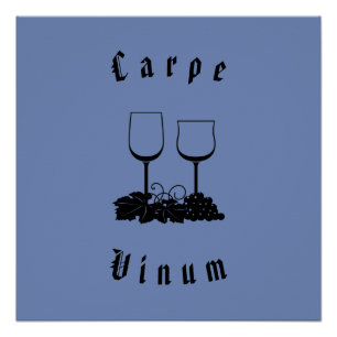 Karpe Vinum (neem de wijn in beslag) Perfect Poster