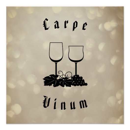Karpe Vinum (neem de wijn in beslag) Perfect Poster (Voorkant)