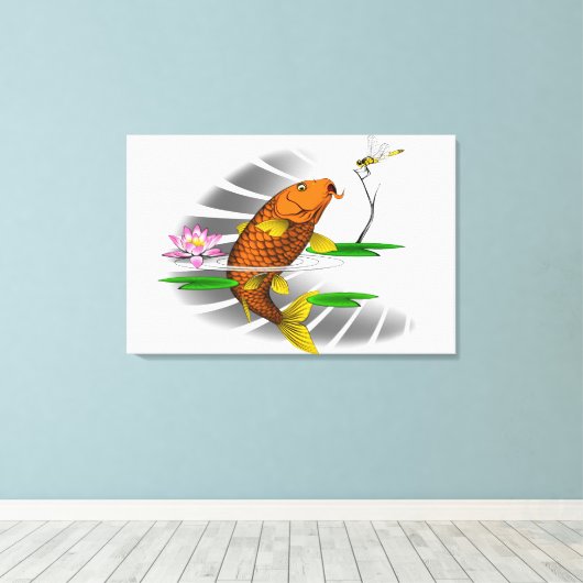 karper canvas afdruk (Insitu (Houten vloer))