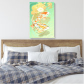 Karper Koi Vis Water Lelie Vijver Canvas (Insitu (Slaapkamer))