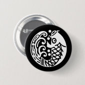 karper met golf ronde button 5,7 cm (Voorkant /achterkant)