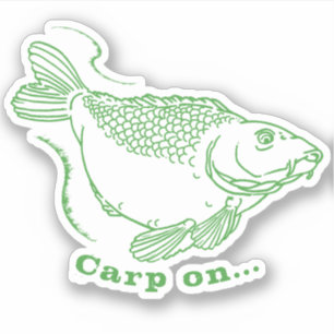 Karper op Grappig Vis Gevist Quote Sticker