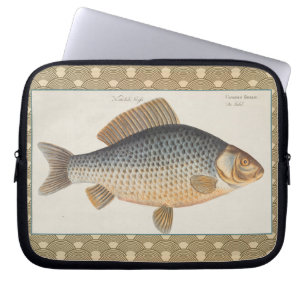 Karper vissen schilderen zoetwater tekening  laptop sleeve