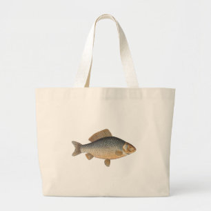 Karpervisvisserij schilderij zoetwater grote tote bag