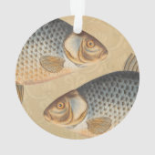 Karpervisvisserij schilderij zoetwater ornament (achterkant)