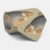 Karpervisvisserij schilderij zoetwater stropdas (Opgerold)