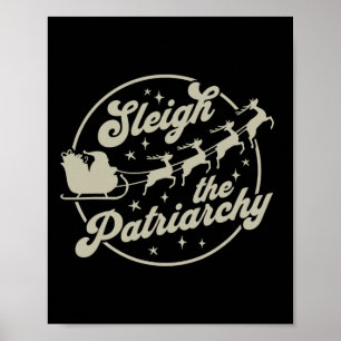Karrende Patriarchie Feministische Kerstmis Poster