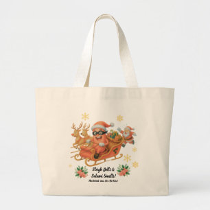 Karrengeluiden & salamismaakjes! grote tote bag