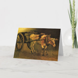 Karro met rode en witte os door Vincent van Gogh Kaart