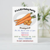 Karrot cartoon illustratie kaart (Staand voorkant)