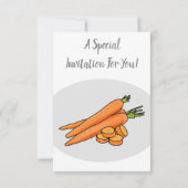 Karrot cartoon illustratie kaart (Achterkant)