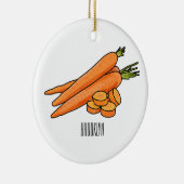 Karrot cartoon illustratie keramisch ornament (Rechts)