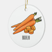 Karrot cartoon illustratie keramisch ornament (Links)