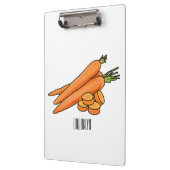 Karrot cartoon illustratie klembord (Links)