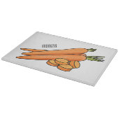 Karrot cartoon illustratie snijplank (Hoek)