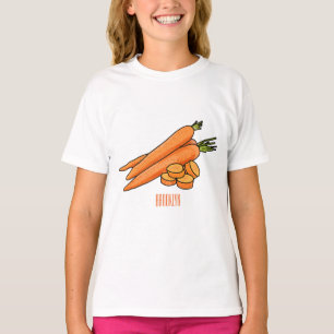 Karrot cartoon illustratie t-shirt