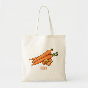 Karrot cartoon illustratie tote bag