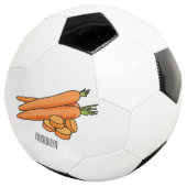 Karrot cartoon illustratie voetbal (Drie kwart)