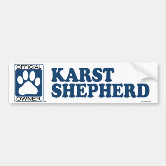 Karst Shepherd Blue Bumpersticker (Voorkant)