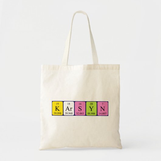Karsyn periodieke table name canvas tas (Voorkant)