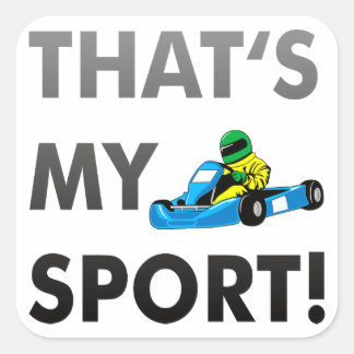 kart / go cart - that's my sport vierkante sticker