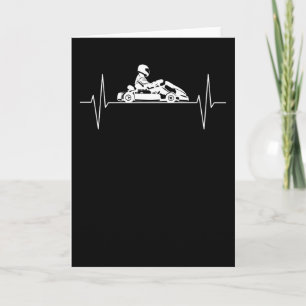 Kart Go-kart Racing Heartbeat Line Gift Kaart