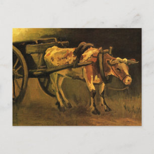 Kart met Red en White Ox door Vincent van Gogh Briefkaart