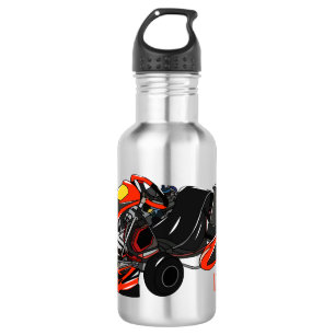 Kart race cartoon illustratie waterfles 