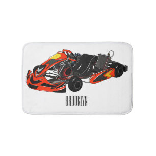 Kart racing cartoon afbeelding badmat