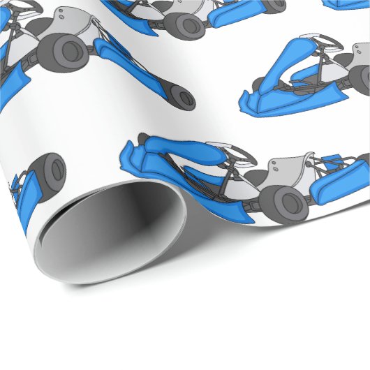 Kart racing cartoon afbeelding cadeaupapier (Rol Hoek)