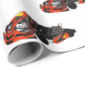 Kart racing cartoon afbeelding cadeaupapier (Rol Hoek)