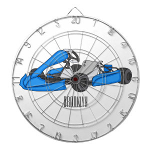 Kart racing cartoon afbeelding dartbord