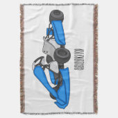 Kart racing cartoon afbeelding deken (Voorkant Verticaal)