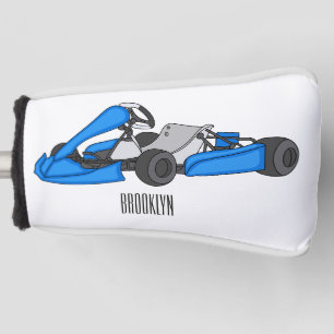 Kart racing cartoon afbeelding golfheadcover