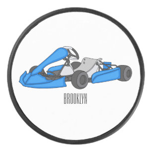 Kart racing cartoon afbeelding hockey puck