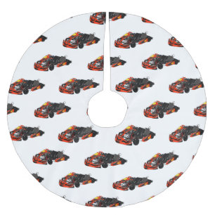 Kart racing cartoon afbeelding kerstboom rok