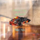 Kart racing cartoon afbeelding raamsticker (Vel 2)