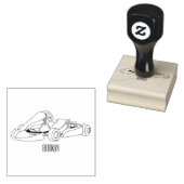 Kart racing cartoon afbeelding 	rubberstempel (Gestempeld)