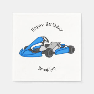 Kart racing cartoon afbeelding servet