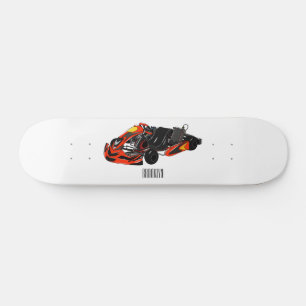 Kart racing cartoon afbeelding skateboard