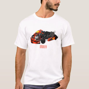 Kart racing cartoon afbeelding t-shirt