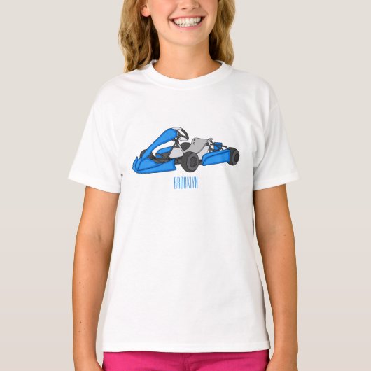 Kart racing cartoon afbeelding t-shirt (Voorkant)