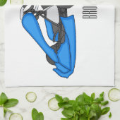 Kart racing cartoon afbeelding theedoek (Gevouwen)