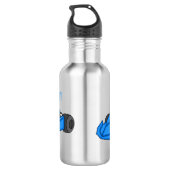 Kart racing cartoon afbeelding waterfles  (Achterkant)