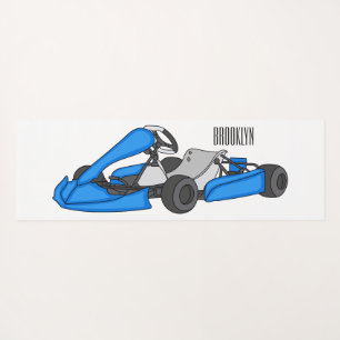 Kart racing cartoon afbeelding yogamat