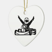 Kart racingkampioen keramisch ornament (Links)