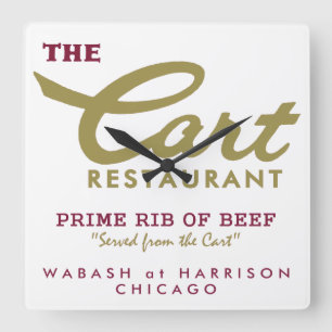 Kart Restaurant, Wabash and Harrison, Chicago, IL Vierkante Klok